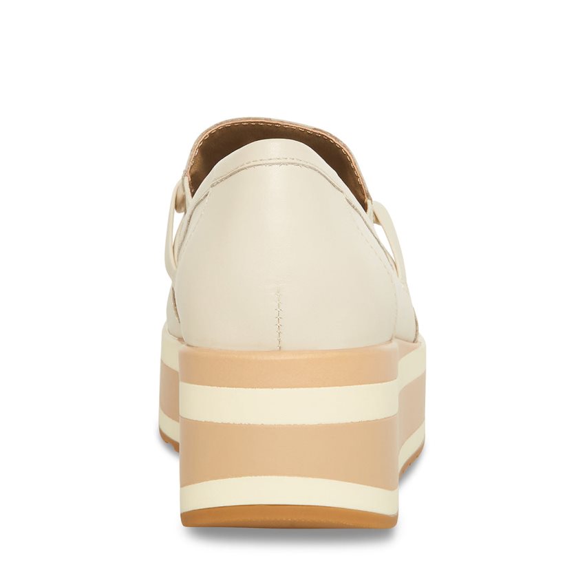 Zapatos Plataforma Steve Madden Haze Cuero Mujer Beige | ES JO8314